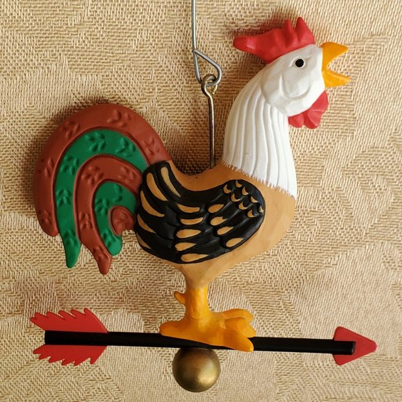 Vintage Hallmark Handcrafted Rooster Weathervane Ornament Made in 1989 - Picture 4 of 7